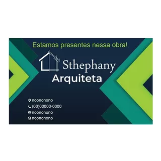 Placa Arquiteta Obras 50cmx70cm 