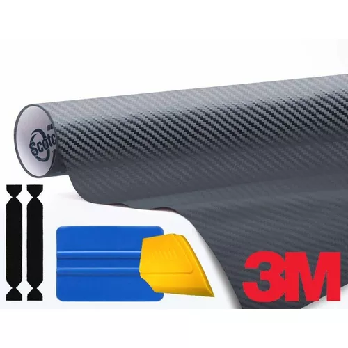 3M 1080 - Rollo de vinilo de liberación de aire (fibra de carbono, incluye  herramientas), color gris