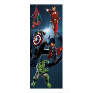 Adesivo Decorativo De Porta Vingadores Hulk Homem Aranha