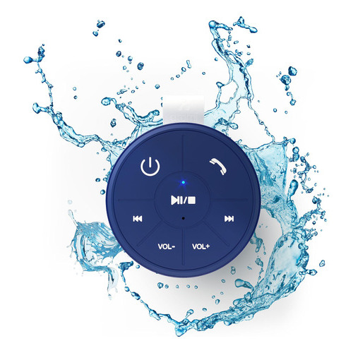 Altavoz De Ducha Bluetooth Atomi: Resistente Al Agua Con Re. Color Azul Marino