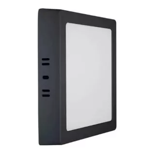 Plafon Led Sobrepor Quadrado 12w Luz Neutra 17x17 Preto