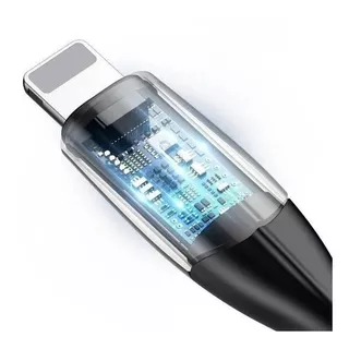 Cabo Para iPhone Mfi Baseus Usb 1 Metro 2.4a Led 480 Mb / S