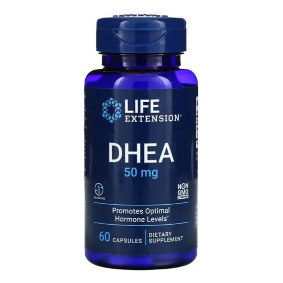 Suplemento Dhea 50 Mg 60 Caps Life Extension Energia Y Salud Sabor Neutro