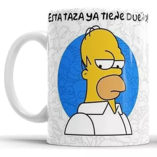 Taza De Cerámica Homero Simpson No Toques Mi Taza