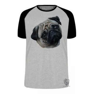 Camiseta Blusa Plus Size Cachorro Cão Dog Pug Raça Pequena