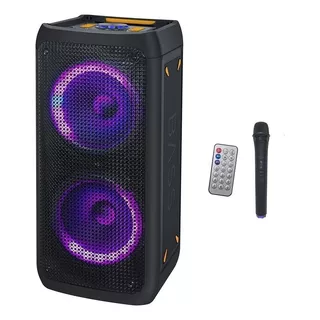 Parlante Bluetooth Karaoke Luces Rgb Usb Microfono 