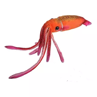 Increíble Calamar Gigante De Peluche Wild Republic Squids Color Naranja