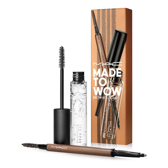 Set Maquillaje De Cejas Mac Made To Wow Brow Light