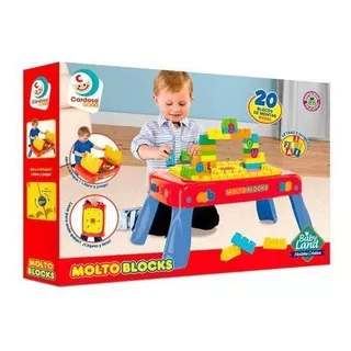 Mesinha Criativa Baby Land Azul Com 20 Blocos 8003 - Cardoso