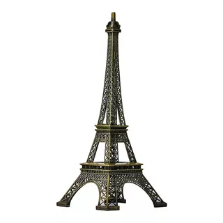 Estátua Torre Eiffel Paris De Liga De Zinco Metal Decor 38cm