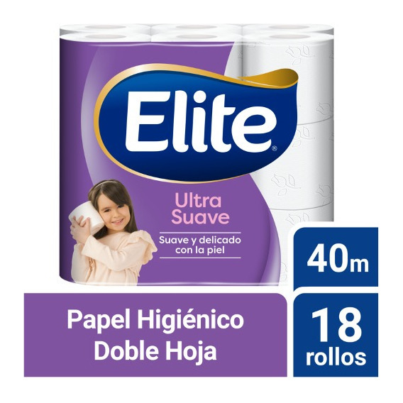 Papel Higiénico Elite Ultra 18 Un X 40 Mt