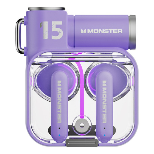 Audífonos In Ear Gamer Inalámbricos Monster Airmars Xkt15 Color Violeta