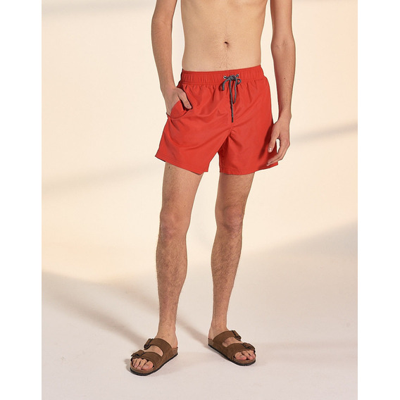 Short De Baño Honolulu, Hombre, Calce Slim Fit, Rojo, Equus