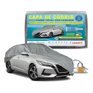 Capa Para Carro Forrada Cadeado Carrhel P M G 100% Impermeáv