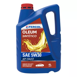 Aceite Para Motor Fercol Oleum 5w30 Lubricante Sintetico E