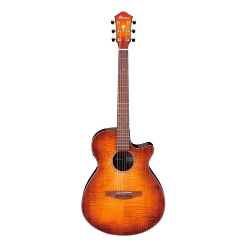 Guitarra Electroacústica Ibanez AEG70 para diestros vintage violin nogal brillante