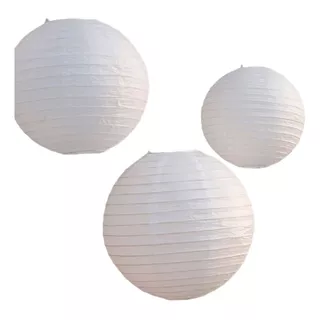  9 Lanterna Branca Japonesa Chinesa Balão Decoração 25cm