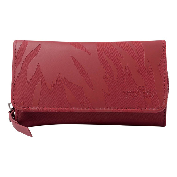 Billetera Karasu Con Rfid Blocker Color Rojo