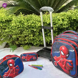 Trío Escolar De Spiderman: Morral, Lonchera Y Cartuchera