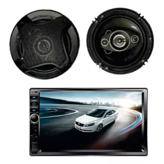 Radio Para Auto C/pantalla + Parlantes 6  Bluetooth Control 