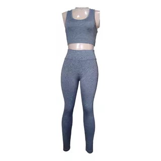 Pack X2 Calza Lycra + Top Deportivo Lycra Fit Runing Mujer