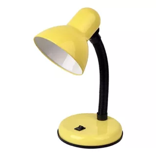 Luminária Mesa Abajur 35cm Articulada Flex Quarto Escritório Cor Da Cúpula Amarelo