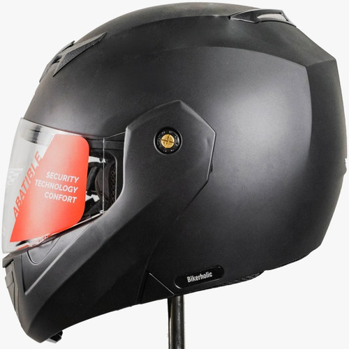Casco Kov Isp Raw Abatible Moto Negro Mate Certificado Dot Tamaño del casco M