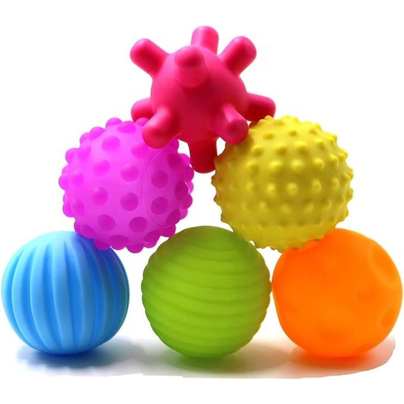 Juego Estimulación  Sensorial Pelotas Silicona - Mvd Kids