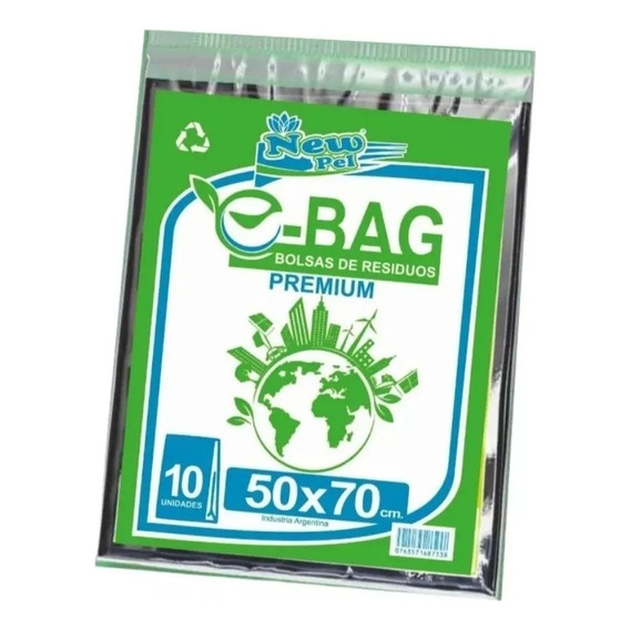 Bolsa Residuo Negra 50x70 New Pel E-bag Pack X10u