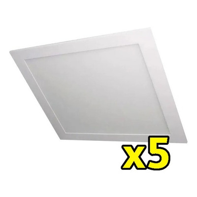 X5 Plafon Embutir Led 24w 30x30 Cm Cuadrado Panel Luz Desing