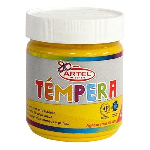 Frasco Tempera Artel 100ml - Los Colores Color Amarillo Med 75