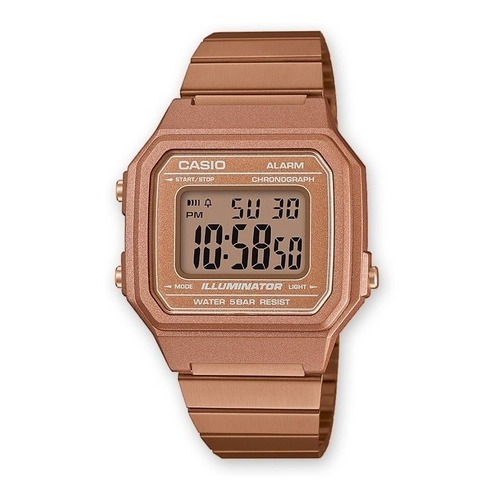 Reloj Casio B650wc-5aef Colección Herren-armbanduhr, Rosado Color de la correa Rosé gold Color del bisel Rose gold Color del fondo Gris