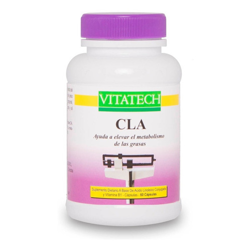 Cla Ácido Linoléico Vitatech Quemador De Grasa - 60caps Sabor Neutro