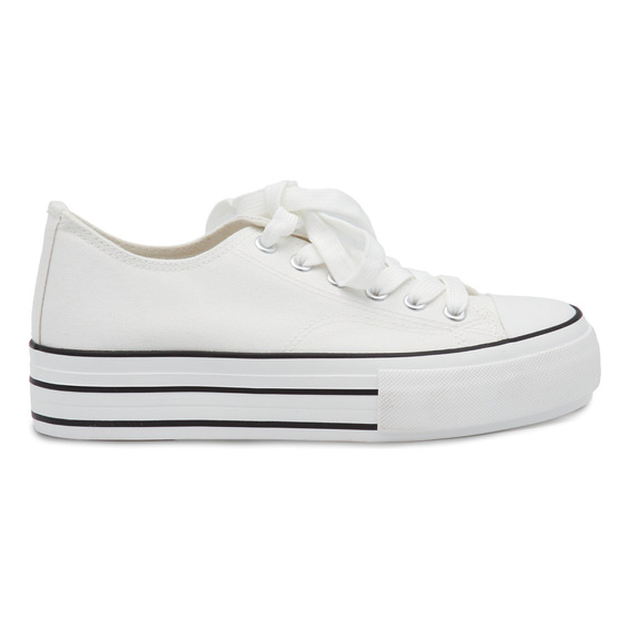 Tenis Sneaker Blanco Andrea Mujer Urbano Comodos Plataforma