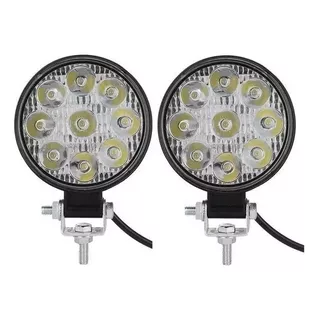 Milha Auxiliar Universal Off-road 6000k 12 27 Volts 9 Leds