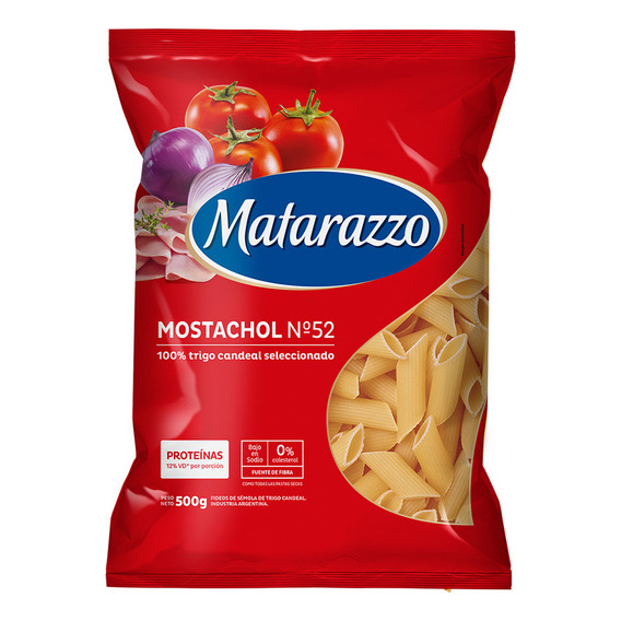 Fideos Matarazzo Mostachol N°52 500g