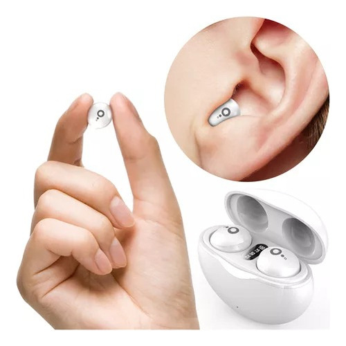 Audífonos Inalámbricos Invisibles Pequeños Con Bluetooth 5.3 Color Blanco