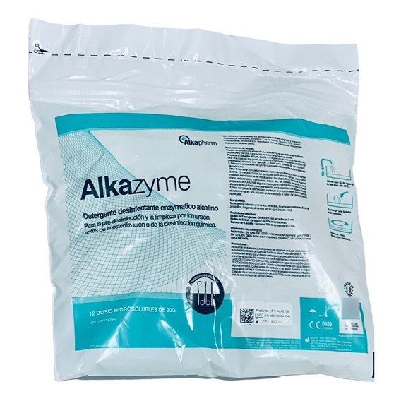 Detergente Enzimatico Desinfectante Alkazyme 12 Sobres 20 Gr