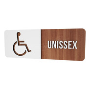 Placa Informativa Banheiro Pne Deficiente Unisex Restaurante