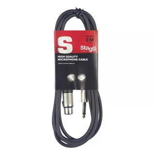 Cable Canon Plug Stagg Smc3xp Standard 6mm 3 Metros