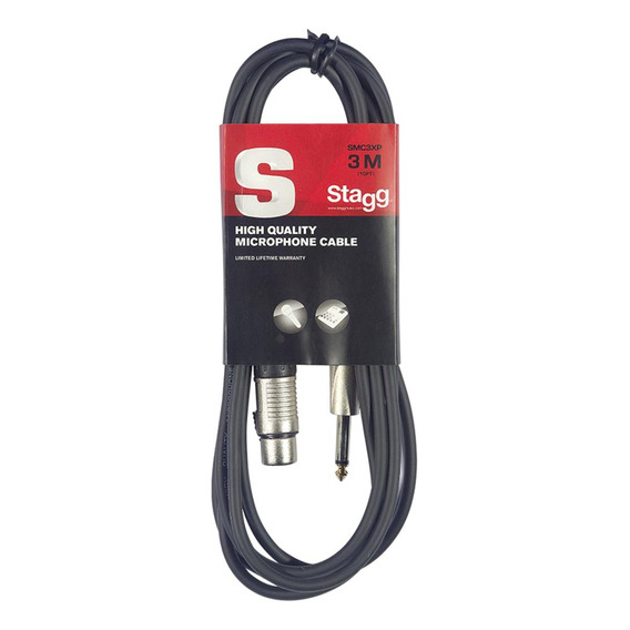 Cable Canon Plug Stagg Smc3xp Standard 6mm 3 Metros