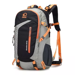 Mochila Discovery Adventures 40 L Camping Trekking Viaje Diseño De La Tela Gris Con Negro