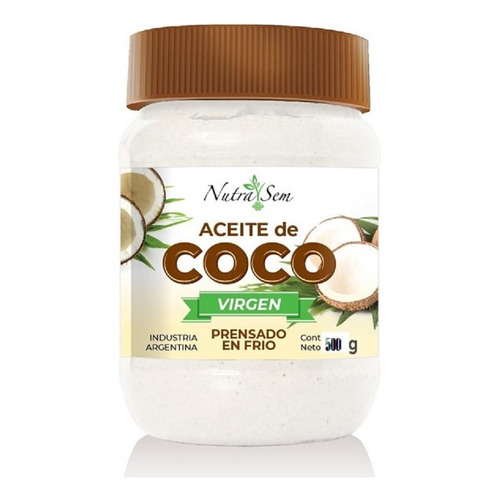Aceite De Coco Virgen Nutrasem 500g Prensado En Frio - Dw