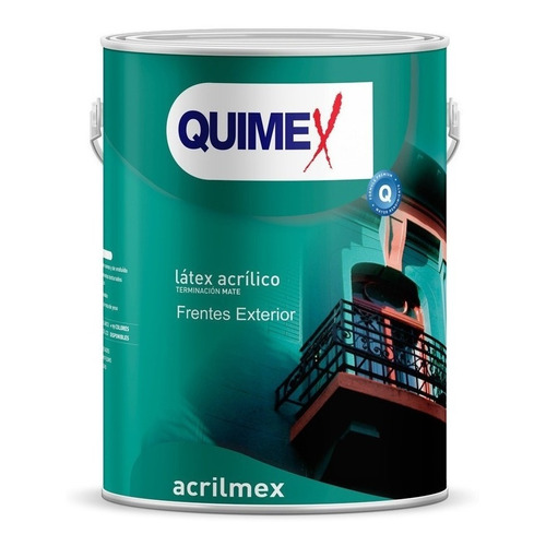 Latex Acrilico Exterior Acrilmex 4 Litros Quimex Acabado Mate Color Teja