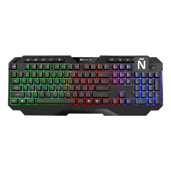 Teclado Gamer Xtrike Me Membrana Español Usb Pc Iluminacion