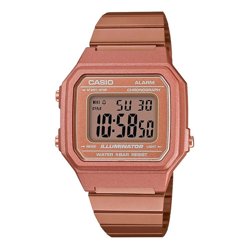 Reloj Digital Casio 5avt Oro Rosado Unisex Color de la correa Rosa