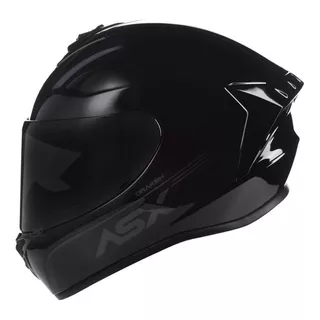 Capacete Asx Draken Solid Preto Brilhante + Viseira Fumê Tamanho Do Capacete 62-xl