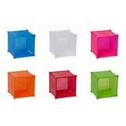 Cajon De Plastico Guarda Todo Desarmarble Cubo Colores 1 Uni