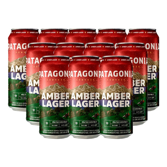 Cerveza Patagonia Amber Lager 410 Ml X12