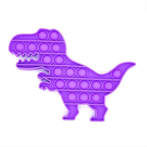 Pop It Importados Originales Silicona Antiestrés Juguete Color Dinosaurio Violeta